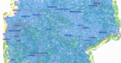 Karte über 2G-Netzabdeckung der Telefónica Deutschland